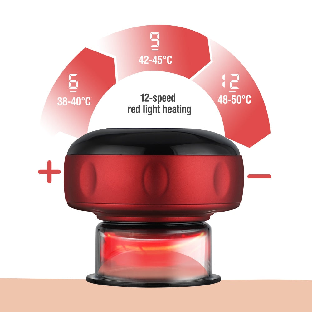 Vayra Recovery Cupping Massager — Red Light, Heat & Gua Sha