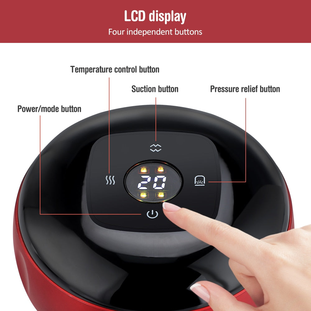 Vayra Recovery Cupping Massager — Red Light, Heat & Gua Sha